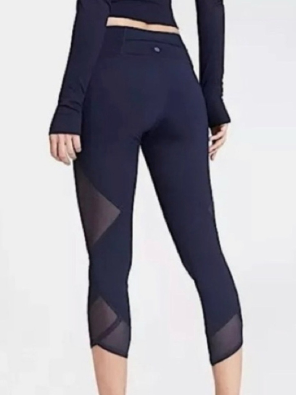 Athleta Mesh-Panel Crop Active Leggings SZ S